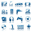 Vector: Computer games icon set Computer games icon set