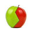 apple collage isolated on white