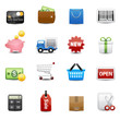 shopping icons set