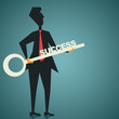 Vector: business with success key business with success key