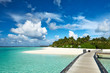 Beautiful beach with jetty