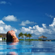 Woman at poolside