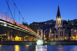 Photo: footbridge and church footbridge and church