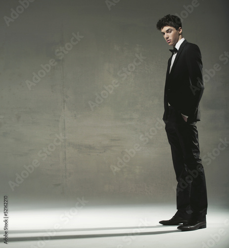 Photo: Handsome guy with curly hair Handsome guy with curly hair
