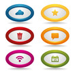 Colorful round buttons with icons