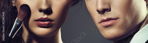 Photo: Panoramic picture of nice faces Panoramic picture of nice faces