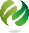 Logo, 3D, Blätter, Bio, Energie, ECO