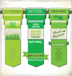 Eco friendly banners, modern design template