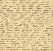 Letter pattern. Script seamless background. Sketch of writing