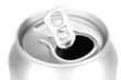 Foto: Open aluminum can isolated on white. Open aluminum can isolated on white.