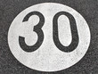 speed limit sign 30