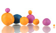 Foto: Balls of plasticine isolated on white Balls of plasticine isolated on white