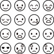 表情のシンプルなアイコン