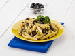 Photo: Penne con olive nere Penne con olive nere