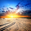 Sunset in the desert