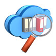 Illustration: Folder Cloud Loupe Folder Cloud Loupe