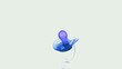 Soother falling and bouncing on a surface