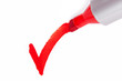 Photo: Red marker pen tick Red marker pen tick