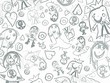 children pencil scribbles background