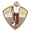 Gold Digger Miner Prospector Shield