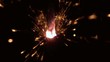 Burning sparkler close up