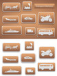 Transport Buttons Brown