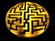 Illustration: golden, oval Labyrinth golden, oval Labyrinth