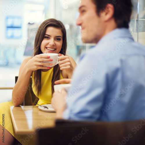Photo: Couple enjoying a coffee Couple enjoying a coffee