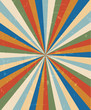 Vector sun rays retro background