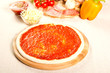 Raw pizza