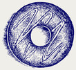 Chocolate donuts. Doodle style
