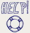 Life Belt. Doodle style