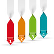 Vector faq labels, four option