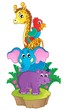 Cute African animals theme image 3