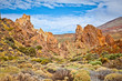 Volcanic lava landscape on Teide, Tenerife,  Spain.