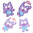Flexibility as possible a sets of Cat Mascot. Animal Character D