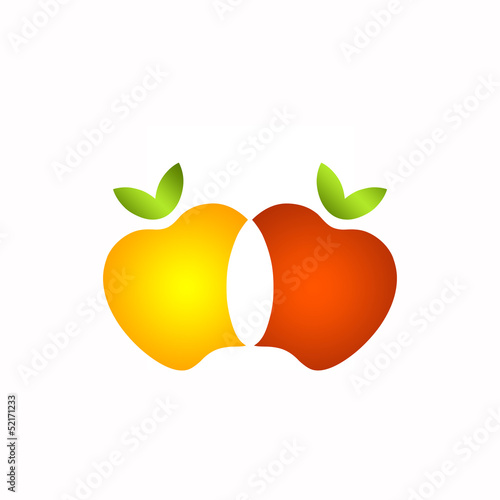 Vector: 2 Apples Logo 2 Apples Logo