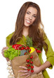 Healthy shopping, Isolated, white background