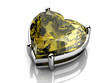 Beautiful yellow diamond (high resolution 3D image)