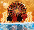Vector: Summer poker time card, vector illustration Summer poker time card, vector illustration