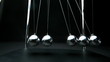 Perpetual motion of newtons cradle