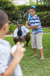 Foto: African American Father & Sons Playing Baseball African American Father & Sons Playing Baseball