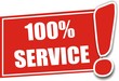 étiquette 100% service