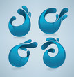 Vetor: vector collection of water splash and bubble for your text vector collection of water splash and bubble for your text