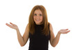Business woman surprised