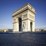 Famous view of the Arc de Triomphe