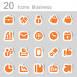 20 icons business orange
