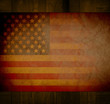 Old Paper on Wooden Table with 4th of july draw