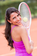 Beautiful woman playing tennis