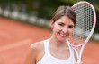 Woman playing tennis